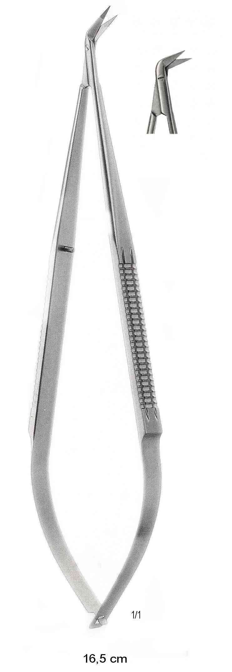 MİKRO MAKAS EĞRİ  60º 16.5 CM   